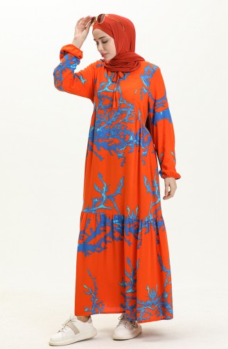 Orange İslamitische Jurk 8181-05