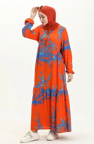 Orange İslamitische Jurk 8181-05