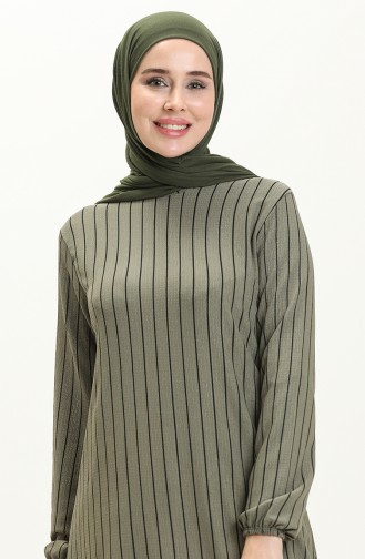 Tunika mit elastischen Ärmeln 8586-01 Khaki 8586-01