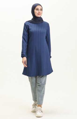 Elastic Sleeve Tunic 8587-01 Dark Blue 8587-01