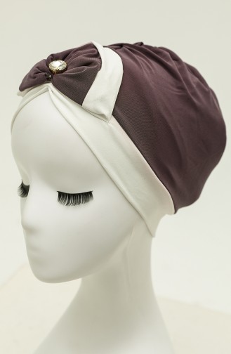 Eggplant Color Ready to Wear Turban 9030-13
