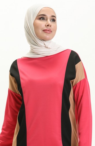 Tunik Pantolon İkili Takım 11302-02 Fuşya