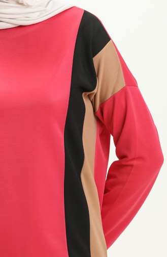 Tunik Pantolon İkili Takım 11302-02 Fuşya
