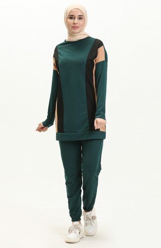 Tunic Pants Two Piece Suit 11302-05 Emerald Green 11302-05