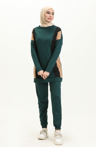 Tunic Pants Two Piece Suit 11302-05 Emerald Green 11302-05