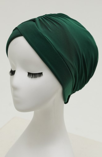 Bonnet de Bain Croisé 0018-11 Vert emeraude 0018-11