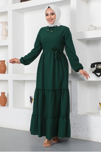 Smaragdgrün Hijab Kleider 0292SGS.ZMR