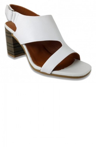 White Summer Sandals 13099