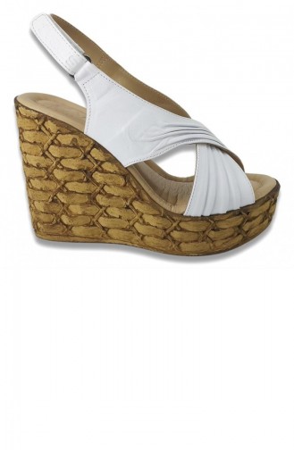 White Summer Sandals 13212