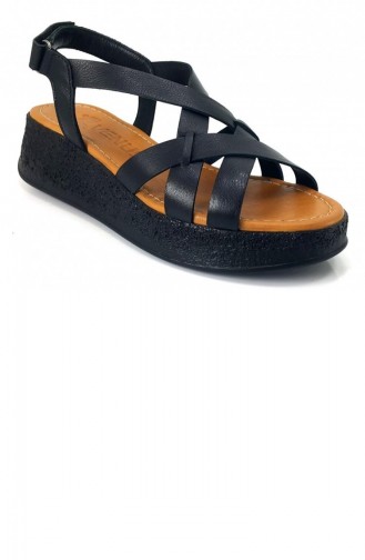 Black Summer Sandals 13304