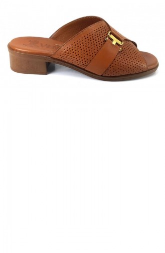 Tobacco Brown Summer slippers 13411