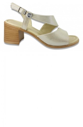 Goldfarbig Sommer Sandalen 13534