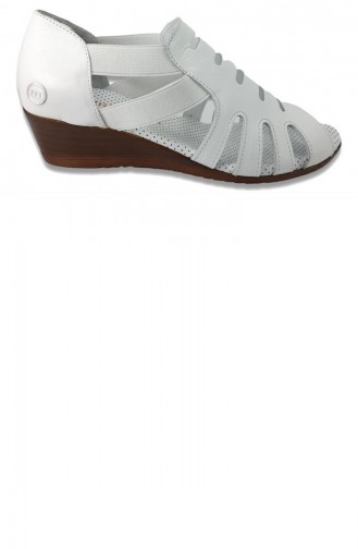 White Summer Sandals 13584
