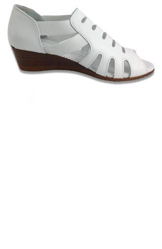 White Summer Sandals 13584