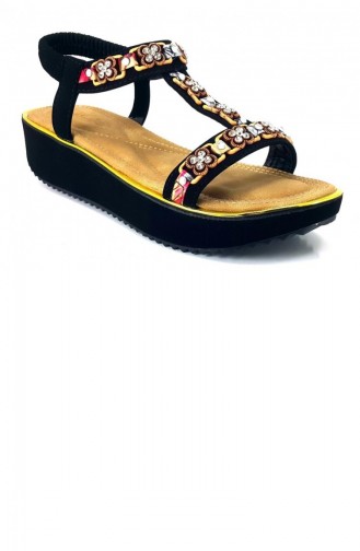 Black Summer Sandals 13632