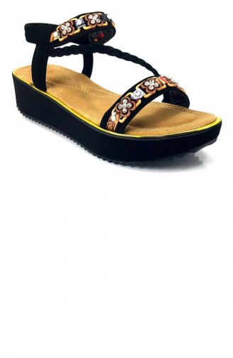 Black Summer Sandals 13634