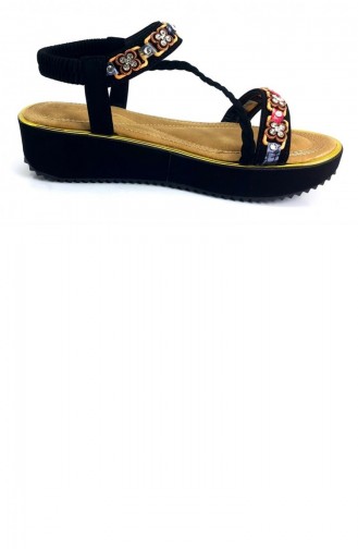 Black Summer Sandals 13634