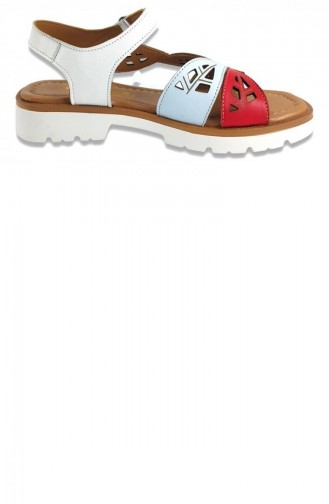 White Summer Sandals 13646