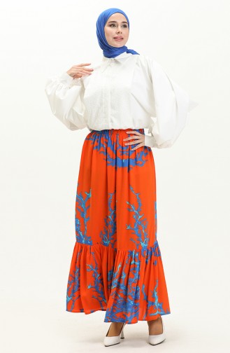 Viscose Skirt 2522-02 Orange 2522-02