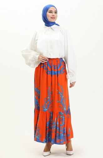 Viscose Skirt 2522-02 Orange 2522-02