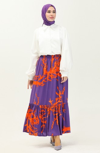 Viscose Skirt 2522-03 Purple 2522-03