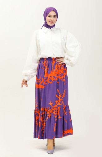 Viscose Skirt 2522-03 Purple 2522-03