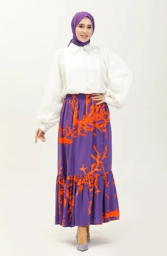 Viscose Skirt 2522-03 Purple 2522-03