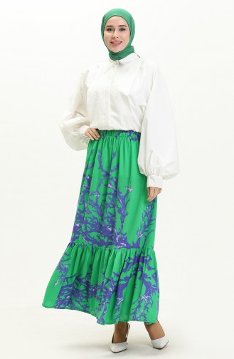 Viscose Skirt 2522-05 Green 2522-05