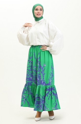 Viscose Skirt 2522-05 Green 2522-05