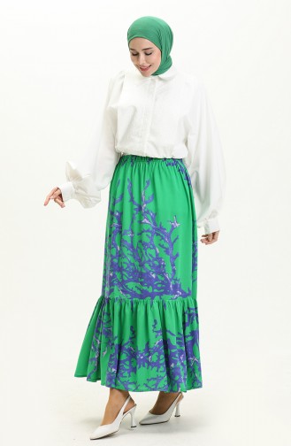 Viscose Skirt 2522-05 Green 2522-05