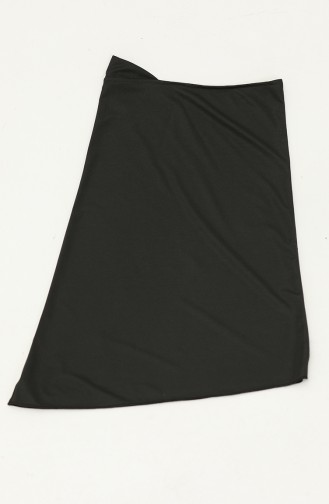 Gemusterter Hijab-Badeanzug 2313-01 Schwarz 2313-01