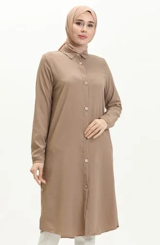 تونيك طويل بأزرار 3517-04 بيج 3517-04