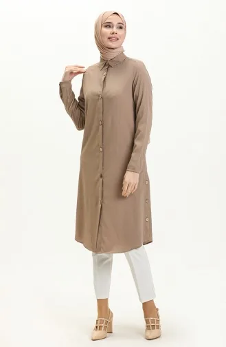 تونيك طويل بأزرار 3517-04 بيج 3517-04