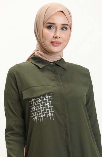 Pocket Detailed Tunic 3984-02 Khaki 3984-02