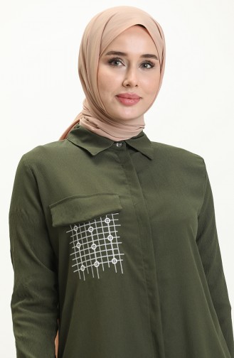 Tunika mit Taschendetail 3984-02 Khaki 3984-02