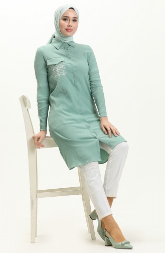 Pocket Detailed Tunic 3984-04 Mint Green 3984-04