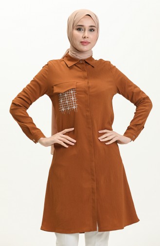 Pocket Detailed Tunic 3984-07 Tan 3984-07