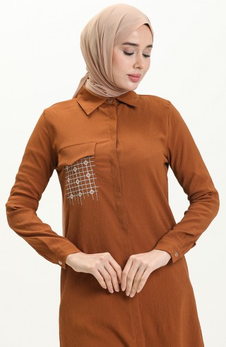 Pocket Detailed Tunic 3984-07 Tan 3984-07