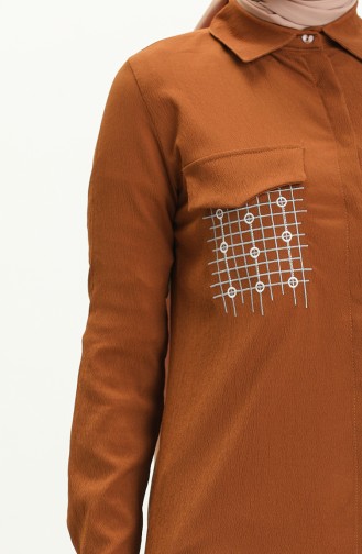 Pocket Detailed Tunic 3984-07 Tan 3984-07