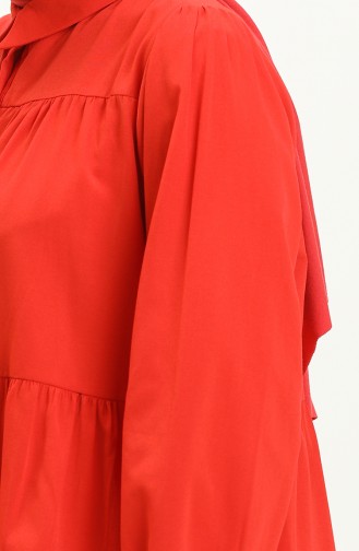 Geraffte Tunika 24Y8945-01 Rot 24Y8945-01