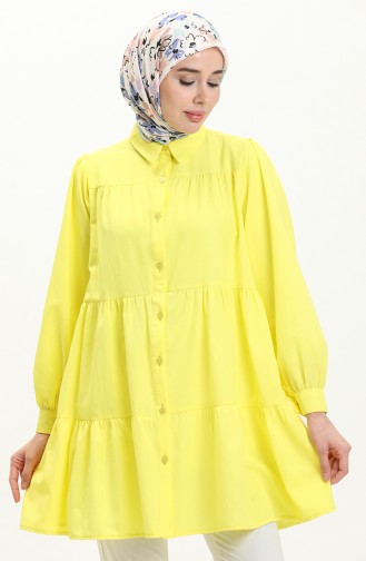 Büzgülü Tunik 24Y8945-03 Sarı