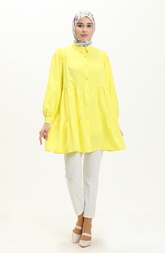Büzgülü Tunik 24Y8945-03 Sarı