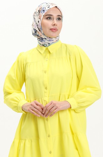 Büzgülü Tunik 24Y8945-03 Sarı