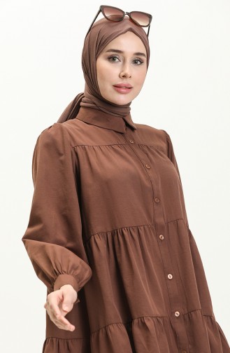 Shirred Tunic 24Y8945-04 Brown 24Y8945-04