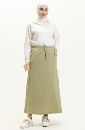 Oil Green Skirt 0152-16