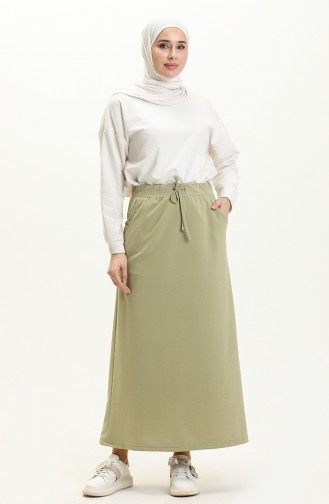 Oil Green Skirt 0152-16