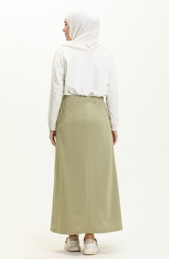 Oil Green Skirt 0152-16