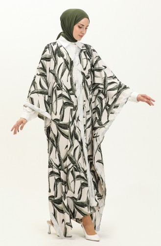 Spitzen-Pareo-Kleid 24Y8900-02 Weiß Grün 24Y8900-02