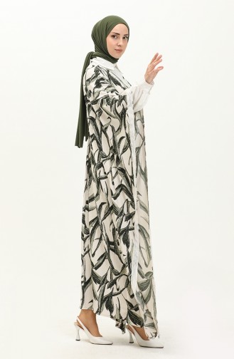 Spitzen-Pareo-Kleid 24Y8900-02 Weiß Grün 24Y8900-02