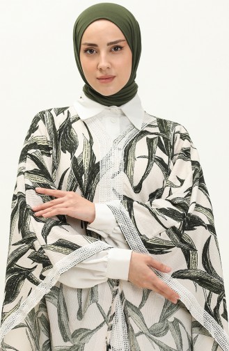 Spitzen-Pareo-Kleid 24Y8900-02 Weiß Grün 24Y8900-02